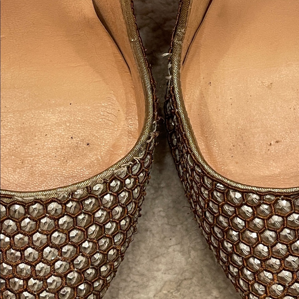 Christian Louboutin Sequin JEWELED Pigalle Silver Pumps Heels Shoes 38.5 - Picture 7 of 15